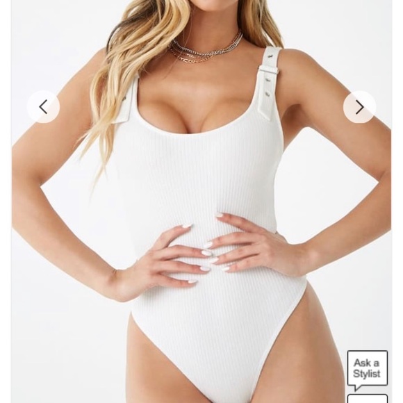 white bodycon bodysuit